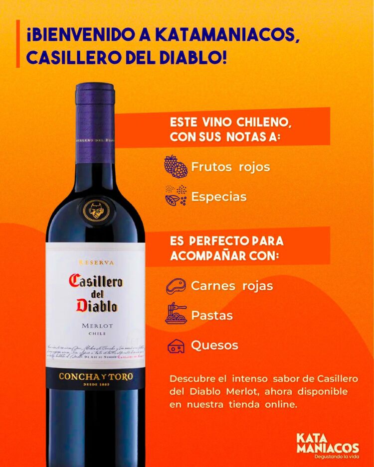 Vino Tinto Casillero del Diablo Merlot 750 ml - Image 2