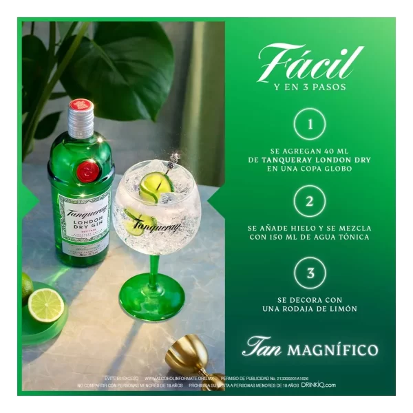 Ginebra Tanqueray London Dry Herbal 750ml - Image 2