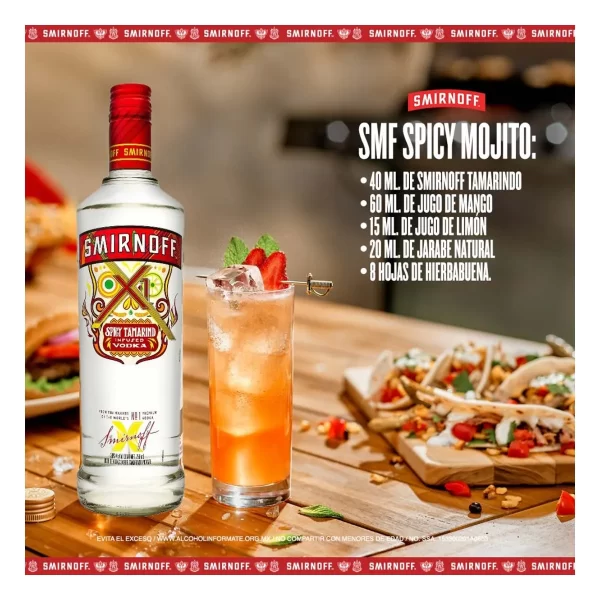 Vodka Smirnoff X1 Tamarindo 750ml - Image 2