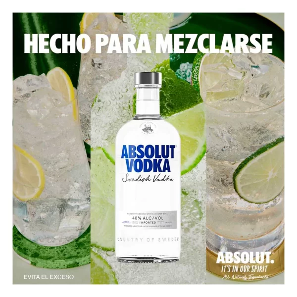 Vodka Absolut Azul 750ml - Image 2