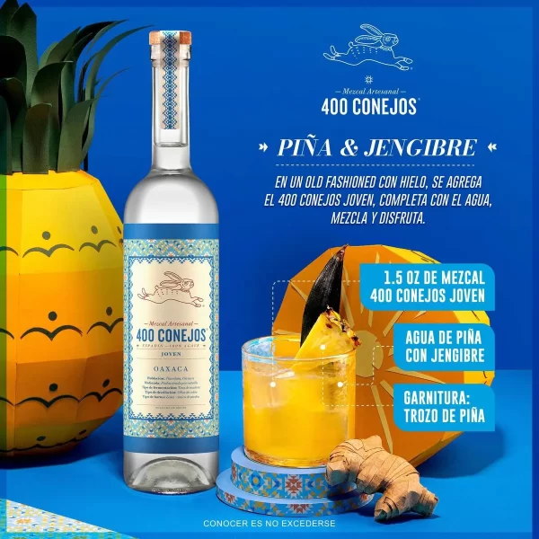 Mezcal 400 Conejos Joven 700ml - Image 2