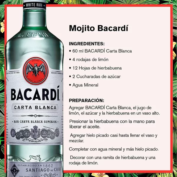 Ron Bacardí Carta Blanca 700ml - Image 2